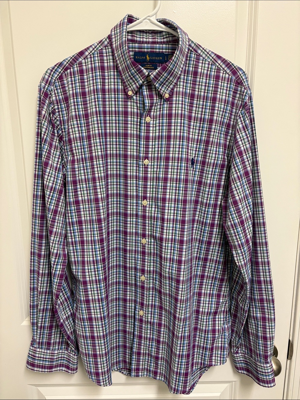 Ralph Lauren Purple & Teal Plaid Button-Down Shirt - Men